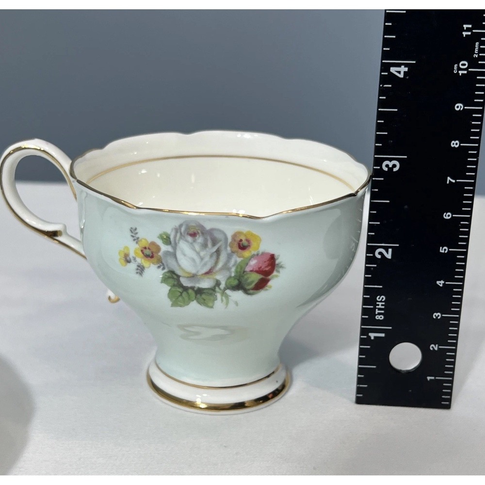 Paragon Double Warrant Fine Bone China Teacup Saucer Blue Pink Rose England - Picture 13 of 16